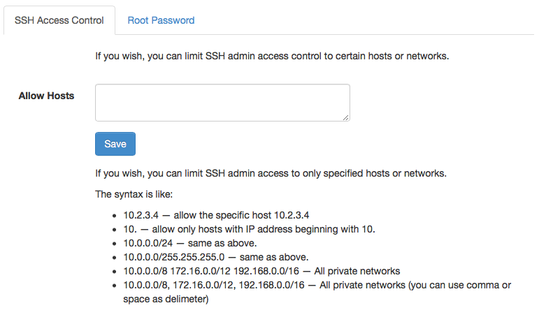 SSH Access Control Configuration